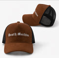 Death Machine Trucker Hat (Brown Suede)