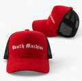 Death Machine Trucker Hat (Red Suede)