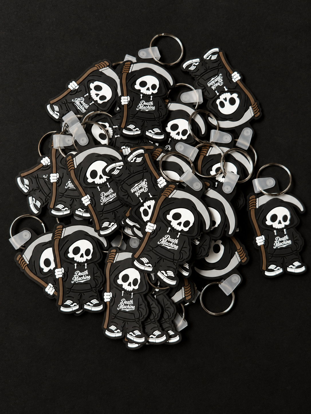Skully Rubberized Keychain